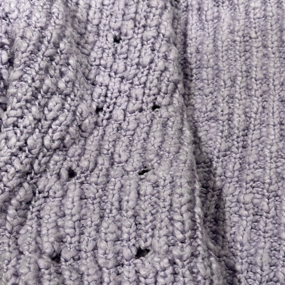 Knitted lilac crop sweater - Picture 4 of 11